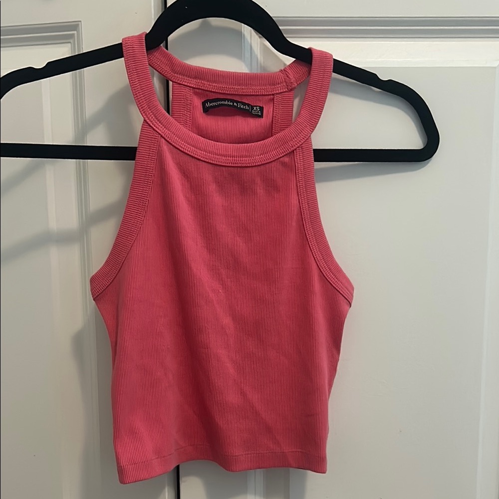 Abercrombie XS Women's Pink Ribbed Tank Top